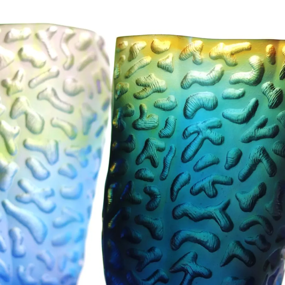 Vessière Cristaux Vases|Vases Cristal Couleur|Vase coraux pm daum