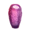 Vessière Cristaux Vases|Vases Cristal Couleur|Vase coraux rouge violet daum