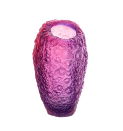 Vessière Cristaux Vases|Vases Cristal Couleur|Vase coraux rouge violet daum