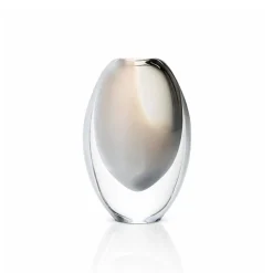 Vessière Cristaux Vases|Vase cristal ovale blanc