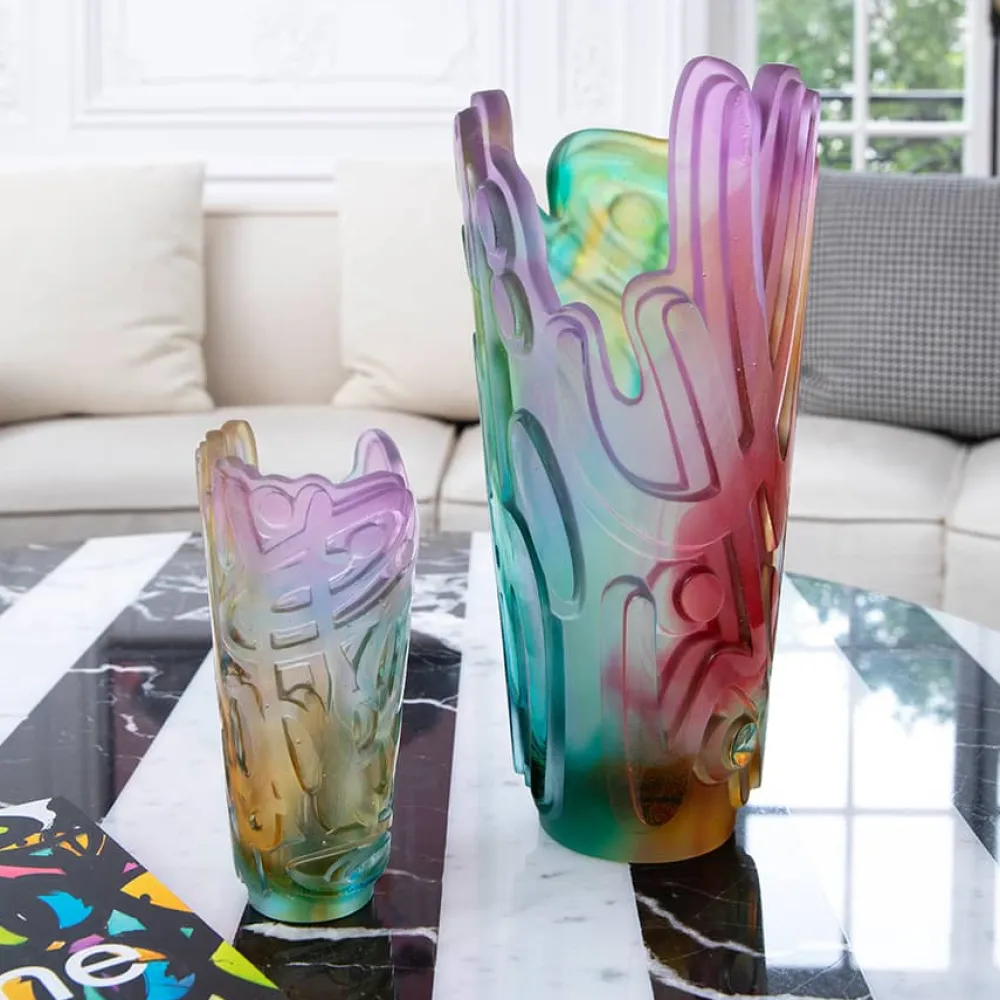 Vessière Cristaux Vases|Editions D’Art|Vase crystal rock i jonone daum