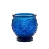 Vessière Cristaux Vases|Vases Cristal Couleur|Vase empreinte mm bleu daum