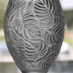 Vessière Cristaux Vases|Vases Cristal Couleur|Vase feuilles lalique
