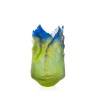 Vessière Cristaux Vases|Vases Cristal Couleur|Vase fleur de paon exotique pm Daum