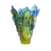Vessière Cristaux Vases|Vases Cristal Couleur|Vase fleur de paon exotique gm Daum