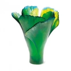 Vessière Cristaux Vases|Vases Cristal Couleur|Vase Gm ginkgo daum
