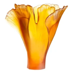 Vessière Cristaux Vases|Vases Cristal Couleur|Vase gm ginkgo daum