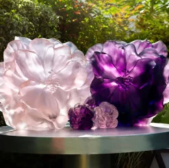 Vessière Cristaux Vases|Vases Cristal Couleur|Vase grand modèle camélia daum