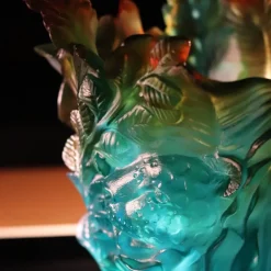 Vessière Cristaux Vases|Vases Cristal Couleur|Vase grand modèle léopard Voyage Tropical Daum