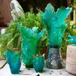 Vessière Cristaux Vases|Vases Cristal Couleur|Vase grand modèle léopard Voyage Tropical Daum