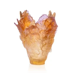 Vessière Cristaux Vases|Vases|Vase grand modèle Or d’Abeille Daum
