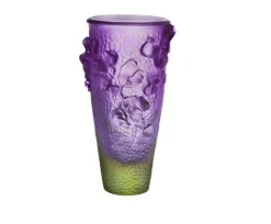 Vessière Cristaux Vases|Vases Cristal Couleur|Vase haut jardin imaginaire daum