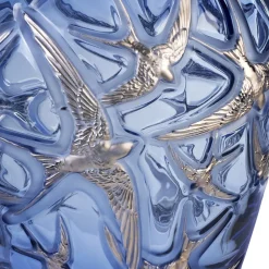 Vessière Cristaux Vases|Vases Cristal Couleur|Vase hirondelles grand modèle lalique