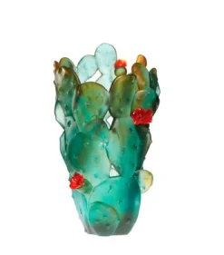 Vessière Cristaux Vases|Vases Cristal Couleur|Vase magnum cactus daum