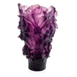 Vessière Cristaux Vases|Vases Cristal Couleur|Vase magnum camelia daum 99 ex