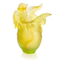 Vessière Cristaux Vases|Vases Cristal Couleur|Vase Magnum Citrus Daum