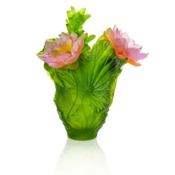 Vessière Cristaux Vases|Editions D’Art|Vase Magnum Jardin de lotus Daum