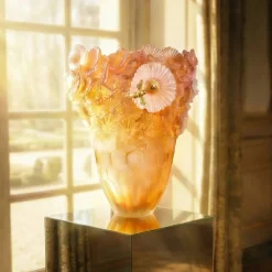 Vessière Cristaux Vases|Vases|Vase Magnum Or d’Abeille Daum