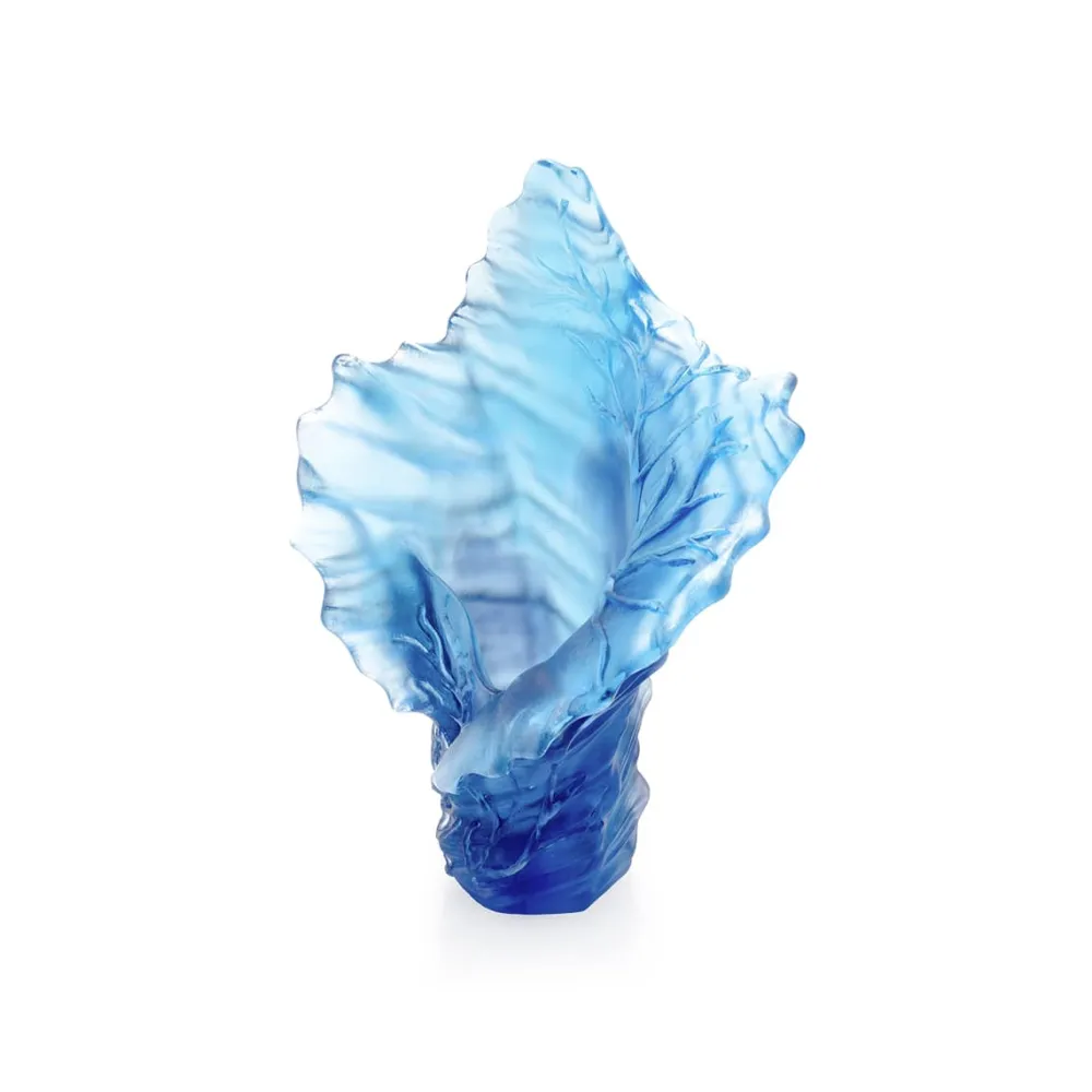 Vessière Cristaux Vases|Vases Cristal Couleur|Vase mm mer de corail daum