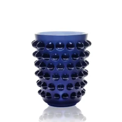 Vessière Cristaux Vases|Vases Cristal Clair|Vase mossi bleu midnight Lalique