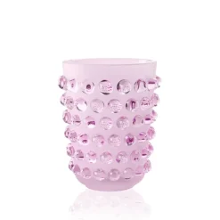 Vessière Cristaux Vases|Vases Cristal Clair|Vase mossi lustré rose Lalique