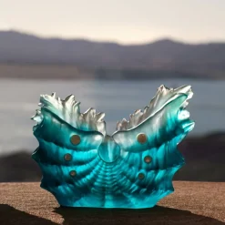 Vessière Cristaux Vases|Vases Cristal Couleur|Vase Moyen Modèle Coquillage Maya Daum