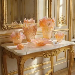 Vessière Cristaux Vases Cristal Couleur|Vases|Vase moyen modèle Or d’Abeille Daum