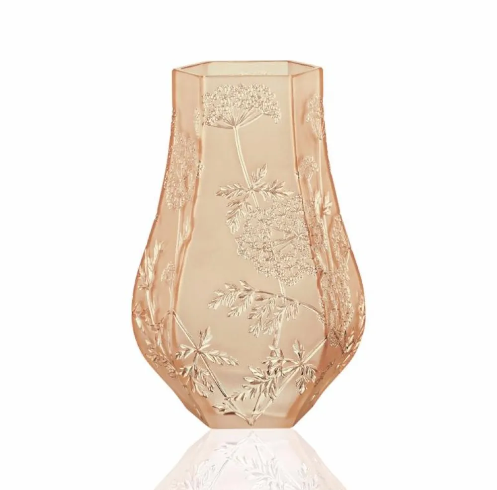 Vessière Cristaux Vases|Vases|Vase ombelles lustré or lalique