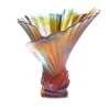 Vessière Cristaux Vases|Vases Cristal Couleur|Vase palmier daum