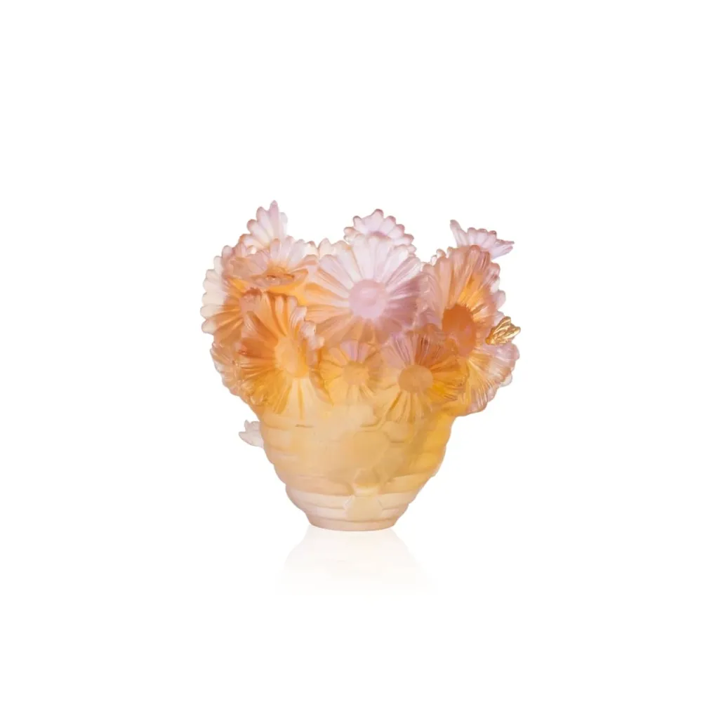 Vessière Cristaux Vases|Vases|Vase petit modèle Or d’Abeille Daum