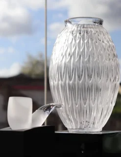 Vessière Cristaux Vases|Vases|Vase plumes Lalique