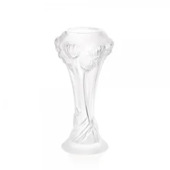 Vessière Cristaux Vases|Vases Cristal Clair|Vase pompons lalique