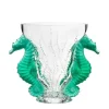 Vessière Cristaux Vases|Vases Cristal Couleur|Vase poséidon vert menthe lalique
