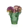 Vessière Cristaux Vases|Vases|Vase roses passion vert rose daum