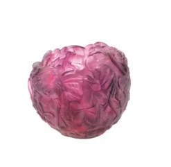 Vessière Cristaux Vases|Vases Cristal Couleur|Vase rouge violet bouquet daum