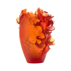 Vessière Cristaux Vases|Vases Cristal Couleur|Vase safran daum