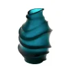 Vessière Cristaux Vases|Editions D’Art|Vase sand mm bleu daum par christian ghion