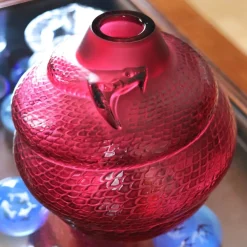 Vessière Cristaux Vases|Vases|Vase serpent rouge Lalique