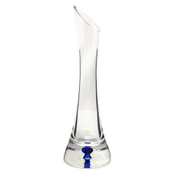 Vessière Cristaux Vases|Vases Cristal Clair|Vase soliflore cristal bulle bleu nuit