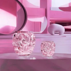Vessière Cristaux Vases|Vases Cristal Couleur|Vase tourbillon rose pm Lalique