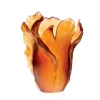 Vessière Cristaux Vases|Vases Cristal Couleur|Vase tulipe ambre daum