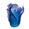 Vessière Cristaux Vases|Vases Cristal Couleur|Vase tulipe bleu daum