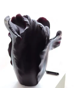 Vessière Cristaux Vases|Vases Cristal Couleur|Vase tulipe noir appaloosa daum