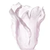 Vessière Cristaux Vases|Vases Cristal Couleur|Vase tulipe poudré blanc daum