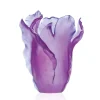 Vessière Cristaux Vases|Vases Cristal Couleur|Vase tulipe ultraviolet daum