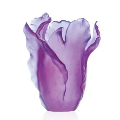 Vessière Cristaux Vases|Vases Cristal Couleur|Vase tulipe ultraviolet daum