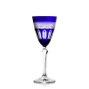 Vessière Cristaux Verre Cristal Couleur|Art De La Table|Verre vin cristal bleu mireille N°3