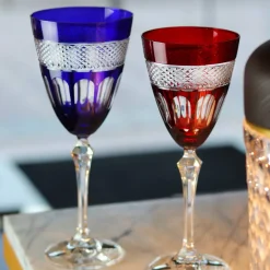 Vessière Cristaux Verre Cristal Couleur|Art De La Table|Verre vin cristal rouge mireille N°2