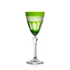 Vessière Cristaux Verre À Pied|Art De La Table|Verre vin cristal vert mireille N°2