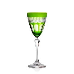 Vessière Cristaux Verre À Pied|Art De La Table|Verre vin cristal vert mireille N°2